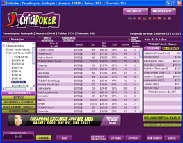 Lobby de la salle de poker ChiliPoker