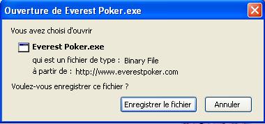 enregistrer everest poker